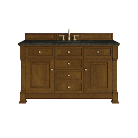 James Martin Vanities Brookfield 60" Single Vanity, Honey Oak, w/ 3 CM Phantome Eclos Top 547-V60S-HNO-3PHT