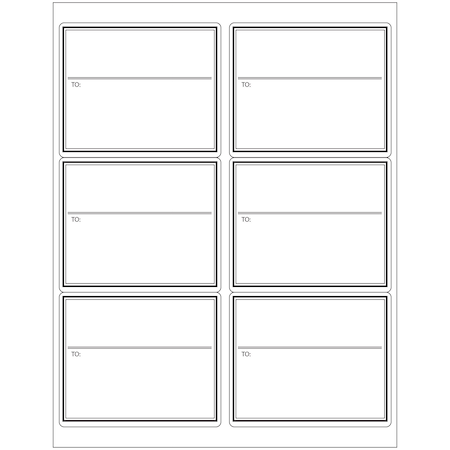 Tape Logic Blank To/From Labels - Black, 600PK LLTFBK