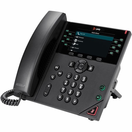 Hp Poly VVX 450 12-Line IP Phone and PoE-enabled with Power Supply US 89B76AA#ABA