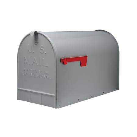 Solar Group Architectural Mailboxes Stanley Classic Galvanized Steel Post Mount Gray Mailbox ST2000AM