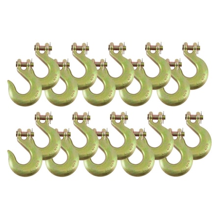 Mytee Products 1/2in Clevis Slip Hook G70 Tow Chain Wrecker Truck Trailer Tie Down, 20PK CH12-SHx20