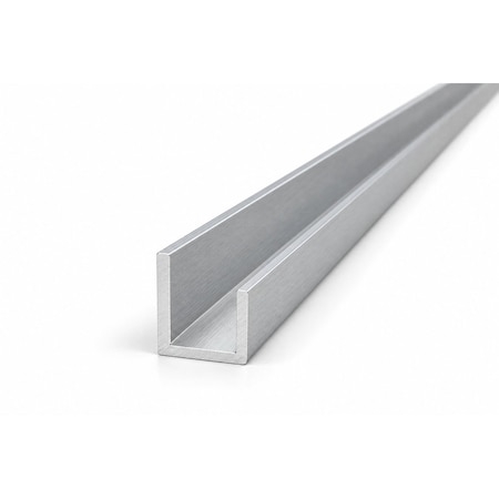 Brunner Aluminum Small Cap Moulding For 1/8" 12 Foot Silver Luster G55 SL12