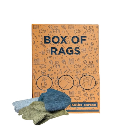 Supremeplus Recycled Color Terry Towel Cleaning Rags, 50 lbs. Box SP-7482