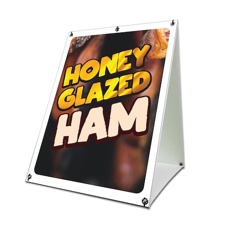 Signmission Honey Glazed Ham, 36 Inch x 24 Inch A-frame Yard Sign, Coroplast Yard Sign SBC-2436-30393