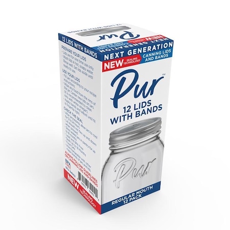 Pur Mason Regular Mouth Canning Lids and Bands, 12PK 64002