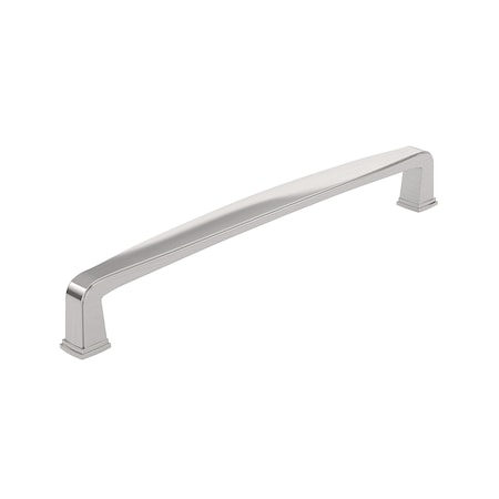 Richelieu Hardware Charlemagne Collection 6 5/16-inch 160 mm Brushed Nickel Transitional Curved Cabinet Pull BP810160195