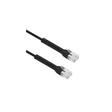 Cable Wholesale Ultra Slim Cat6a Ethernet Cable, 10 Gig, 500 MHz, 32 AWG, UTP, UL, CM, Bendable Boot, Black, 3 foot 13X6-82203