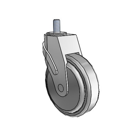 Medcaster Stem Caster, 5"dia, 300lb NG05QDP125SWTS02