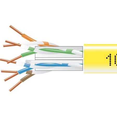 Black Box Gigatrue 550 Cat6 Bulk Pln, Yellow, 1000 EYN873B-PB-1000