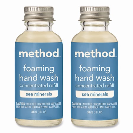 Method Refill + Reuse Foaming Hand Soap Refill, Sea Minerals, 1 oz Refill Bottle, 2PK 356009