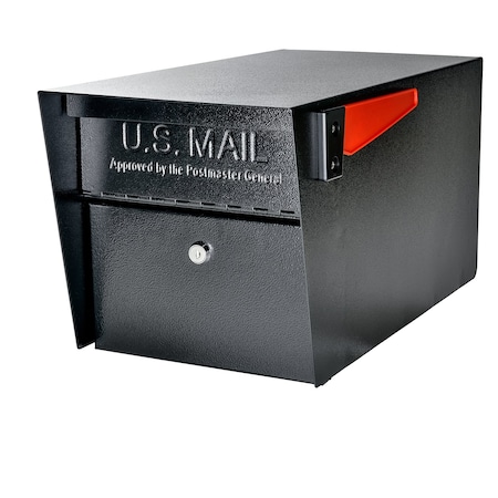 Mail Boss Street Safe Latitude Front/Rear Lock Mailbox, Black, USPS Approved 805919