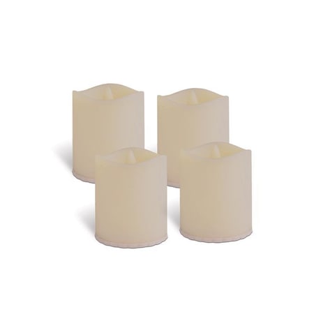 Everlasting Glow White No Scent LED Candle Votive Candles, 4PK 39201