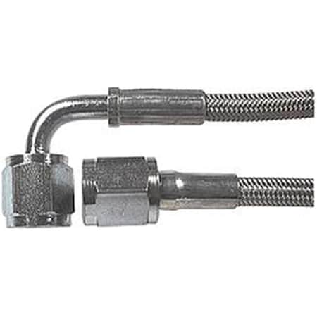 Powerhouse 24 in. No. 3 Braided Steel Lines with -4 Stright Ends & -4 90 deg PO3606743