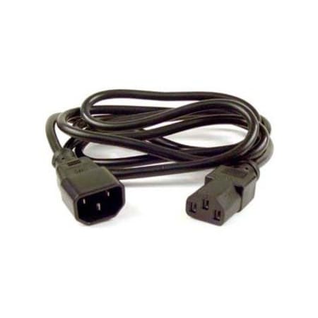 Belkin Extension Cord, 1 Outlets, IEC 60320 C14, Black, IEC 60320 C13, 2 ft F3A102-02