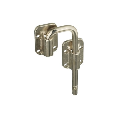 National Hardware Sliding Door Lock, Steel, Nickel N238-972