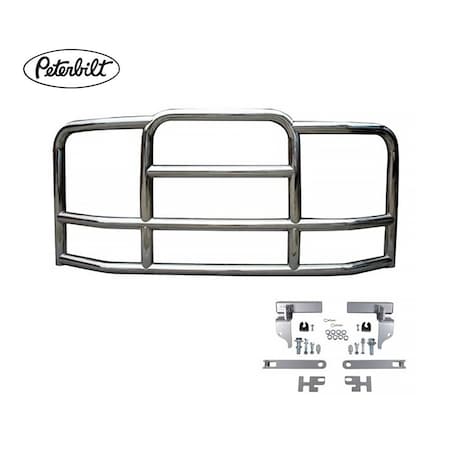 Mytee Products Large Model Deer Grille Guard Compatible for Peterbilt (2022) with Brackets DG-L-PB-22