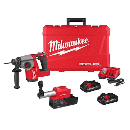 Milwaukee Tool Rotary Hammer Kit, 18V DC, 1,400 RPM 2908-22DE