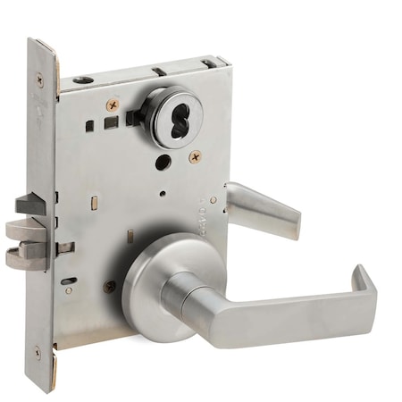 Schlage Grade 1 Institution Mortise Lock, SFIC Prep Less Core, 06 Lever, B Rose, Satin Chrome Finish, Field L9082B 06B 626