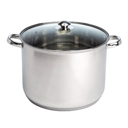 Ecolution Pure Intentions Series Stock Pot with Tempered Glass Lid, 16 qt Capacity, Stainless Steel ESTL-4516
