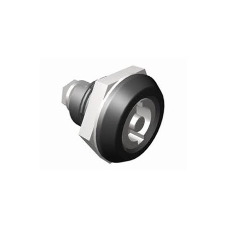 Southco Quarter-Turn Cam Latch, 5 mm Double Bitted Recess, Without Cam, Sealed Zinc Alloy, Powder Coat E5-6-075-UU1