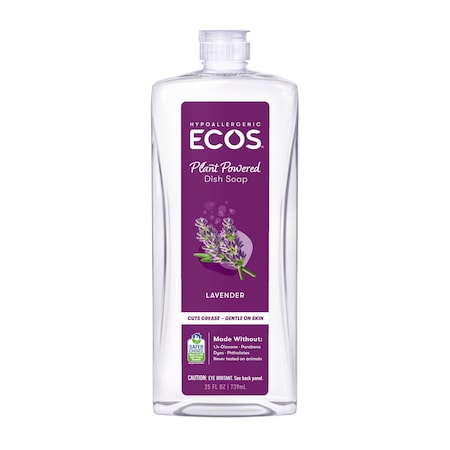 Ecos Dishwashing Liquid, Lavender, 25oz., PK6 97276