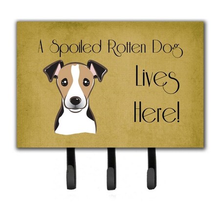Carolines Treasures Jack Russell Terrier Spoiled Dog Lives Here Leash and Key Holder BB1509TH68