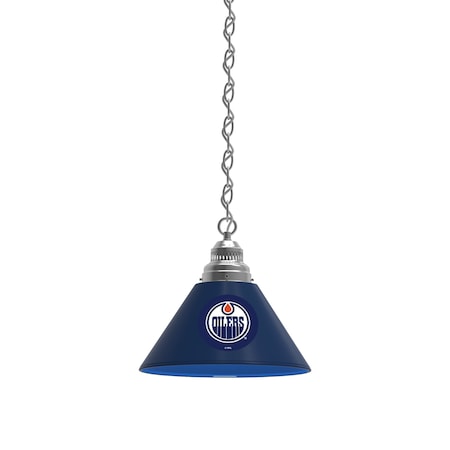 Holland Bar Stool Co Edmonton Oilers Pendant Light, Chrome Fixture BL1CHEdmOil