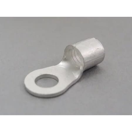 Nichifu Non-Insulated Ring Terminal, R Type, 4 AWG, 1/4" Stud R 22-6