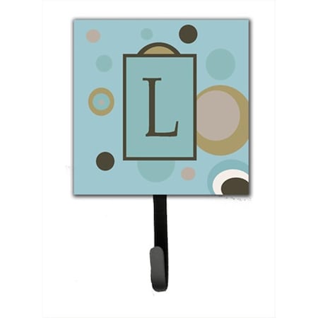 Carolines Treasures Letter L Initial Monogram - Blue Dots Leash Holder Or Key Hook CJ1013-LSH4