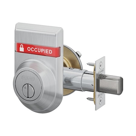 Schlage Deadbolt Locks, Cylindrical, 1 in Throw L B572 626 OS-OCC