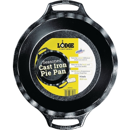 Lodge 9'' Seasoned Cast Iron Pie Pan with Dual Handles BW9PIE