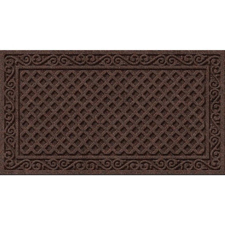 Apache Mills APACHE MILLS Textures AP883-1403F Door Mat, Iron Lattice Pattern, 30 in L, 18 in W, Walnut AP883-1403F