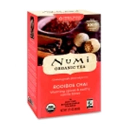 Numi Rooibos Chai Herbal Premium Organic Tea, Box Of 18 Bags, 18PK 1377584