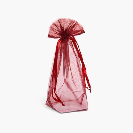 Nashville Wraps Merlot Square Gusseted Sheer Bag, 3x3x9, 10PK GHB339ME
