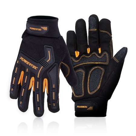 Powertec Ottoman, Microfiber, Leather, Multicolor, L, 1 PR 71955N