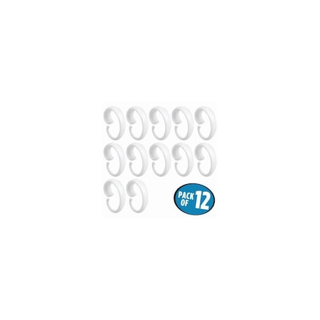 Idesign Shower Curtain C Hooks, White Plastic, 12PK 76822