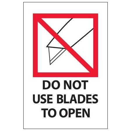 Bsc Preferred 4 x 6'' - ''Do Not Use Blades to Open'' Labels IPM504