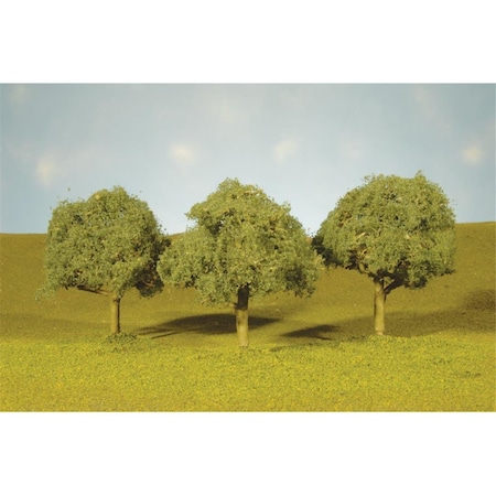 Plushdeluxe N Scale 2.25-2.5 in. Oak Trees, 4PK PL688737