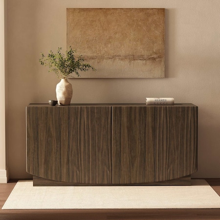 Manhattan Comfort Ardea 60in Sideboard in Walnut (4-Door) SB1675-3