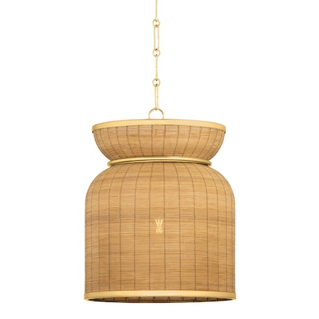Hudson Valley Lighting Parkchester 1 Light Pendant in Aged Brass Finish 9918-AGB