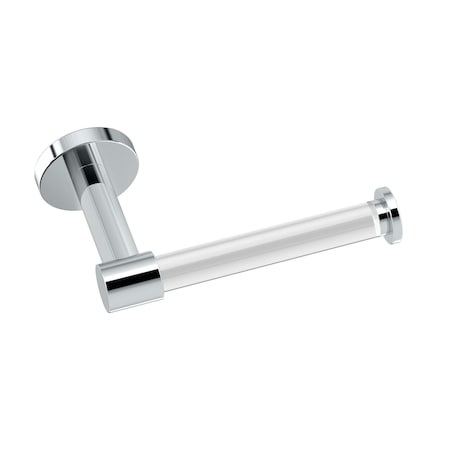 Gatco Clarion Euro Toilet Paper Holder, Crystal-Clear Acrylic/Chrome 5713