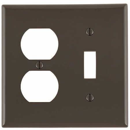 Leviton Combination Wallplate, Standard Size, Gang 2, Brown 80705