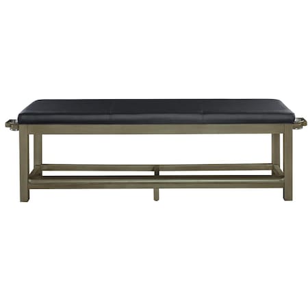 Ram Game Room 72 x 17 x 21 in. Spectator Storage Bench, Slate SBENCH SL