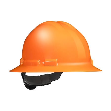 Malta Dynamics Full Brim Hard Hat, Polyethylene, 4 Point Ratchet, Type 1, Class E and G, Orange HHO2004-2