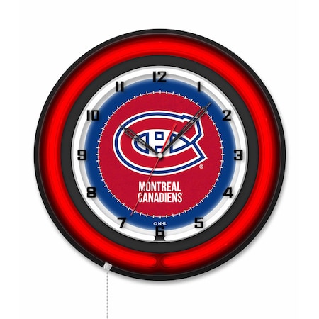 Holland Bar Stool Montreal Canadiens 19 Double Neon Wall Clock Clk19BK