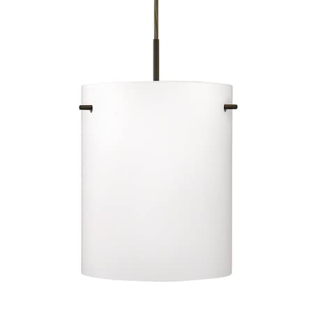 Besa Lighting Besa Tamburo 8 Pendant, Opal Matte, Bronze Finish, 1x 100W MAX E26 Base 1JT-400607-BR