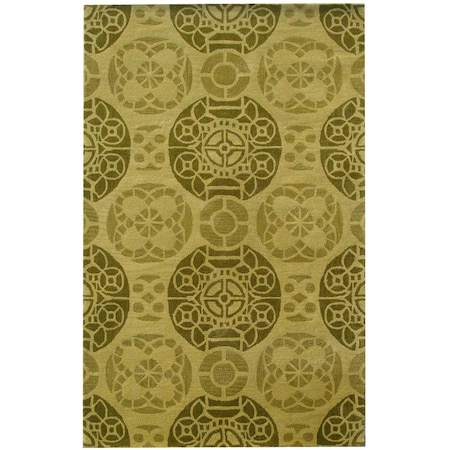 Safavieh 8 x 10 ft. Large Rectangle Contemporary Wyndham Honey and Green Hand Tufted Rug WYD376L-8