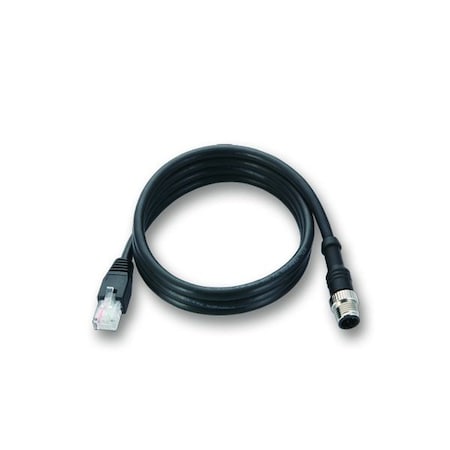 Moxa 1-meter M12-to-RJ45 Cat-5E UTP Ethernet cable with waterproof 4- CBL-M12D(MM4P)/RJ45-100 IP67