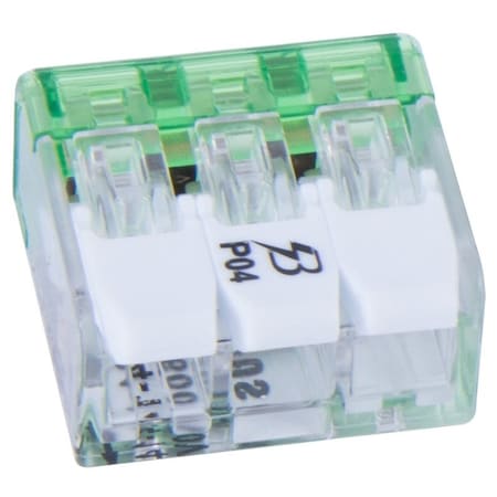 Gardner Bender 3Port Lever Connector, 24 to 14 AWG Wire, 3 Pole 19-PCL3