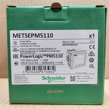 Schneider Electric METSEPM5110 * PowerLogic Power Meter METSEPM8244